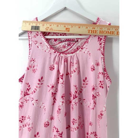 Carole Hochman Pink Floral Pajama Dress Robe Set Size M Loungewear Q1009 - Picture 12 of 16